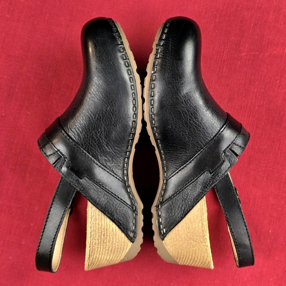 Dansko Tammy Slingback Clogs Leather & Wood, Stapled Construction - Picture 6 of 16
